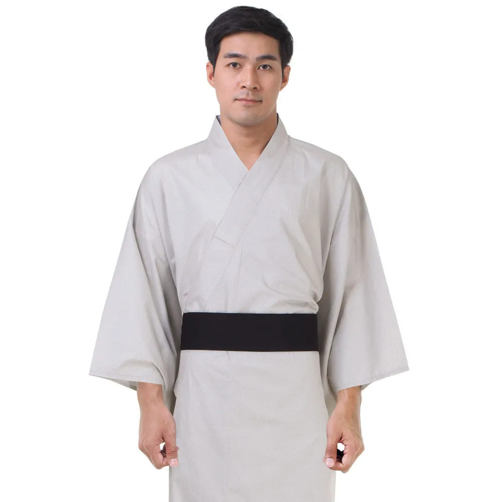 Japanese Gray Oni Yukata Kimono Robe for Men