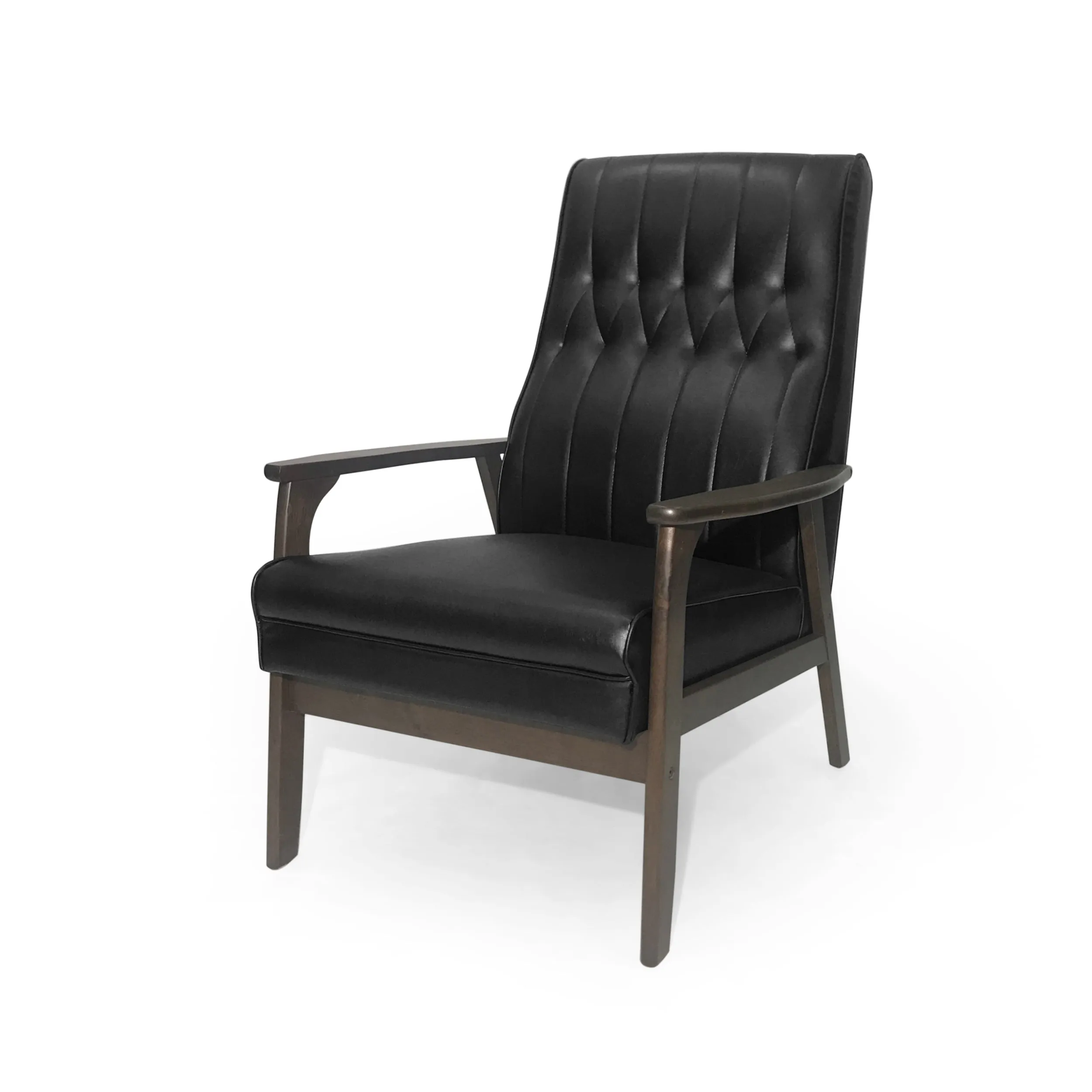 Katharine Mid-Century Faux Leather Modern Accent Chair