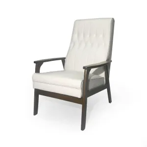 Katharine Mid-Century Faux Leather Modern Accent Chair