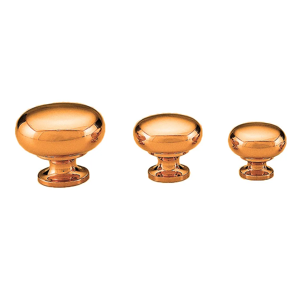 KETHY CABINET KNOB BK32 MUSHROOM SOLID BRASS 30MM