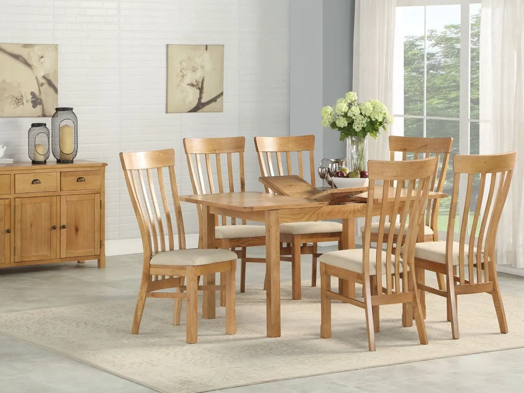 Kilmore Oak 80cm Extension Dining Set & 4 Chairs by Annaghmore