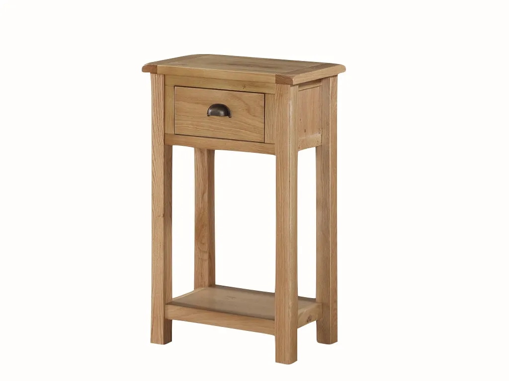 Kilmore Oak Hall Table with 1 Drawer by Annaghmore