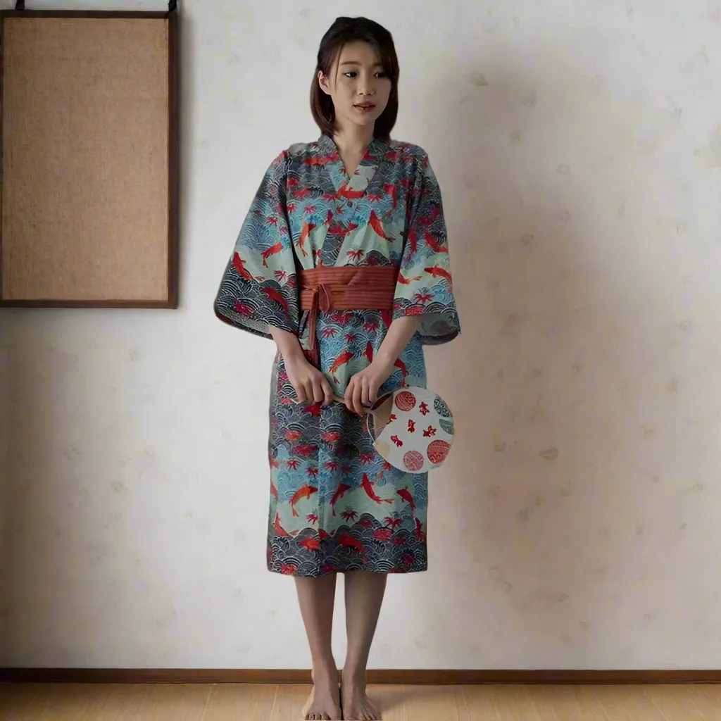 Koi & Sea Women Casual Yukata