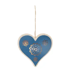 LED  Blue Heart Ornament