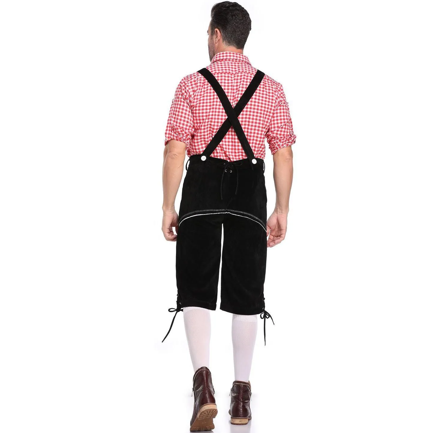 Lederhosen Men German Bavarian Oktoberfest Leather Trousers Costume