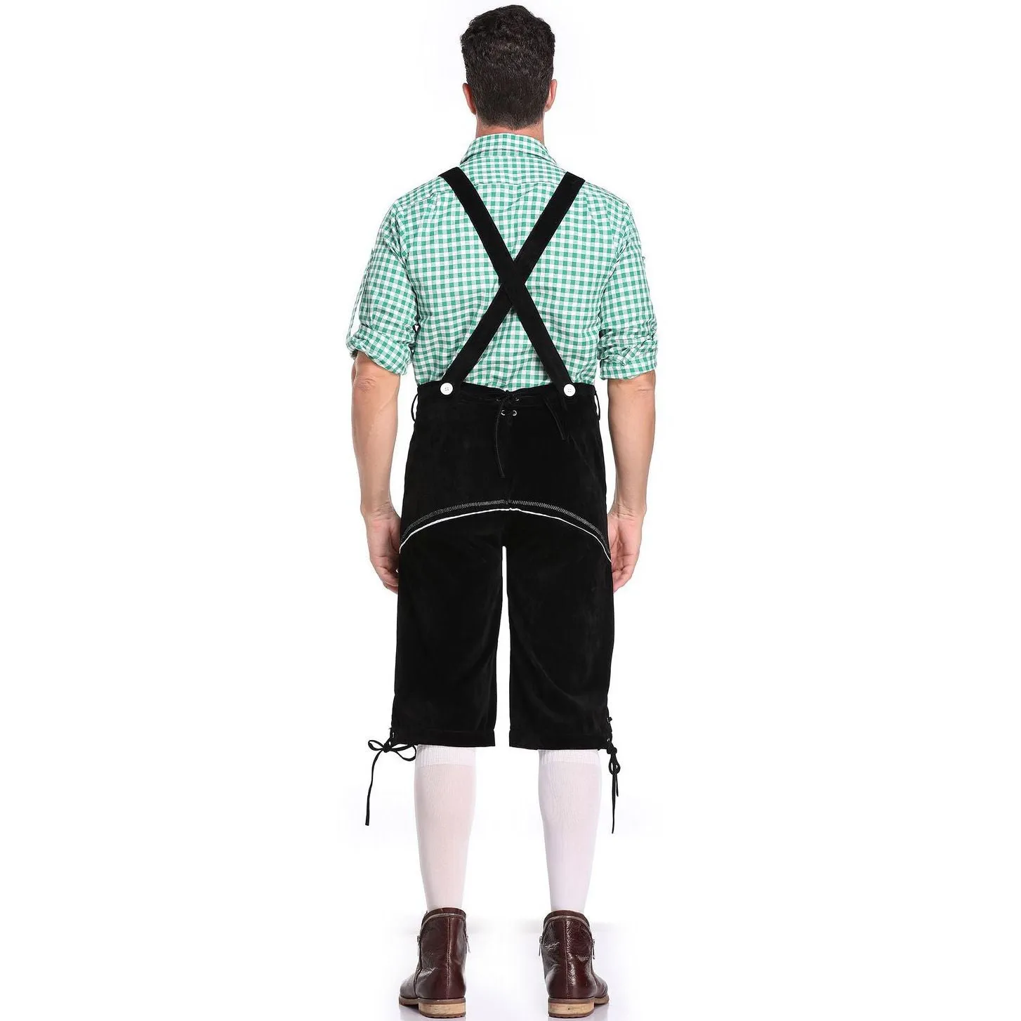 Lederhosen Men German Bavarian Oktoberfest Leather Trousers Costume