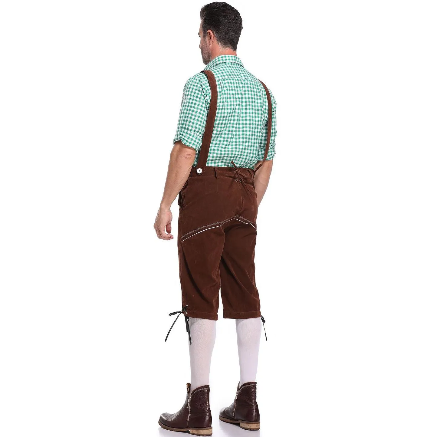 Lederhosen Men German Bavarian Oktoberfest Leather Trousers Costume