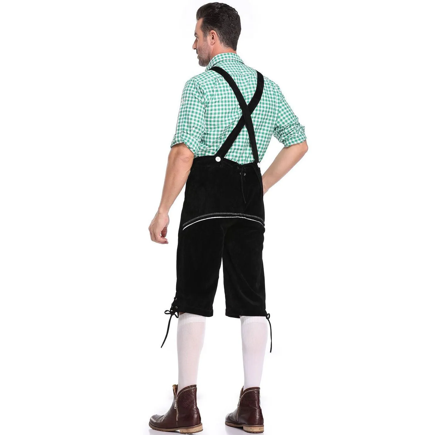 Lederhosen Men German Bavarian Oktoberfest Leather Trousers Costume