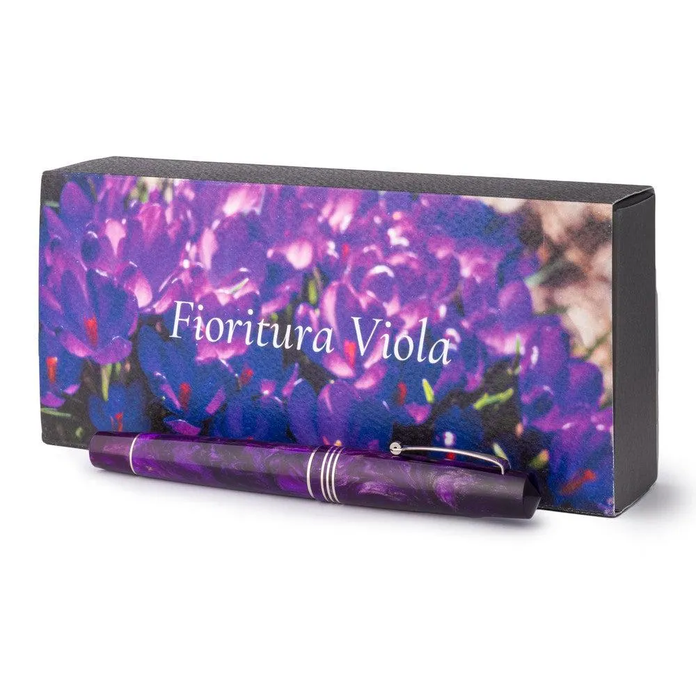 Leonardo × @nibsandflourishes Fioritura Viola (Rhodium Trim) Fountain Pen