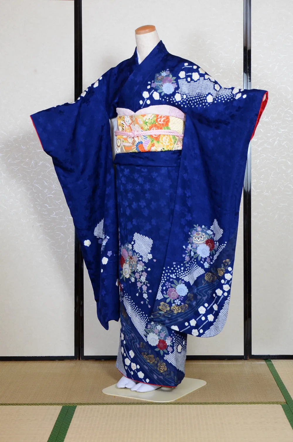 Long-sleeved kimono 6 items set / Furisode / FK#1-966