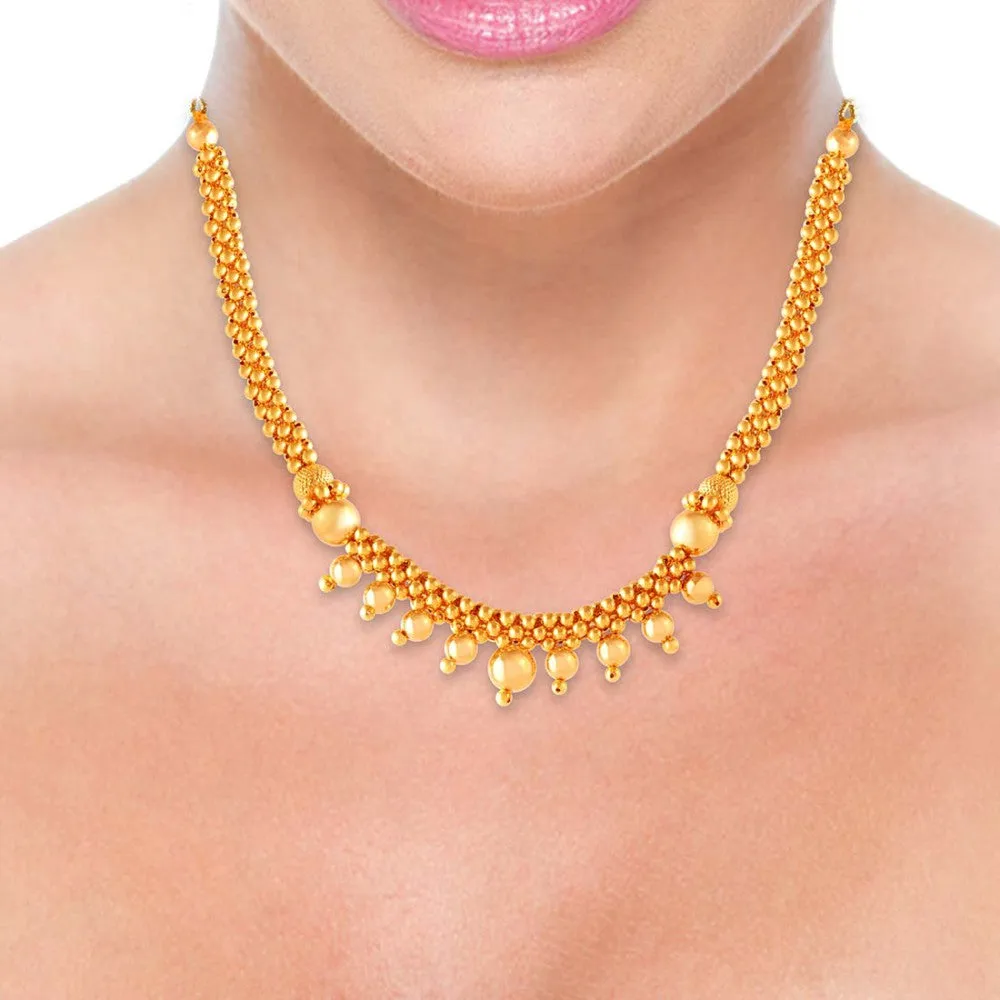 Lovely Designer 22k Gold Thusi Necklace For Women