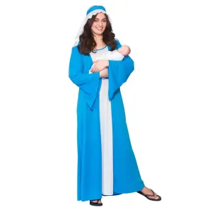 Mary Nativity Play  Christmas Womens Fancy Dress Costume