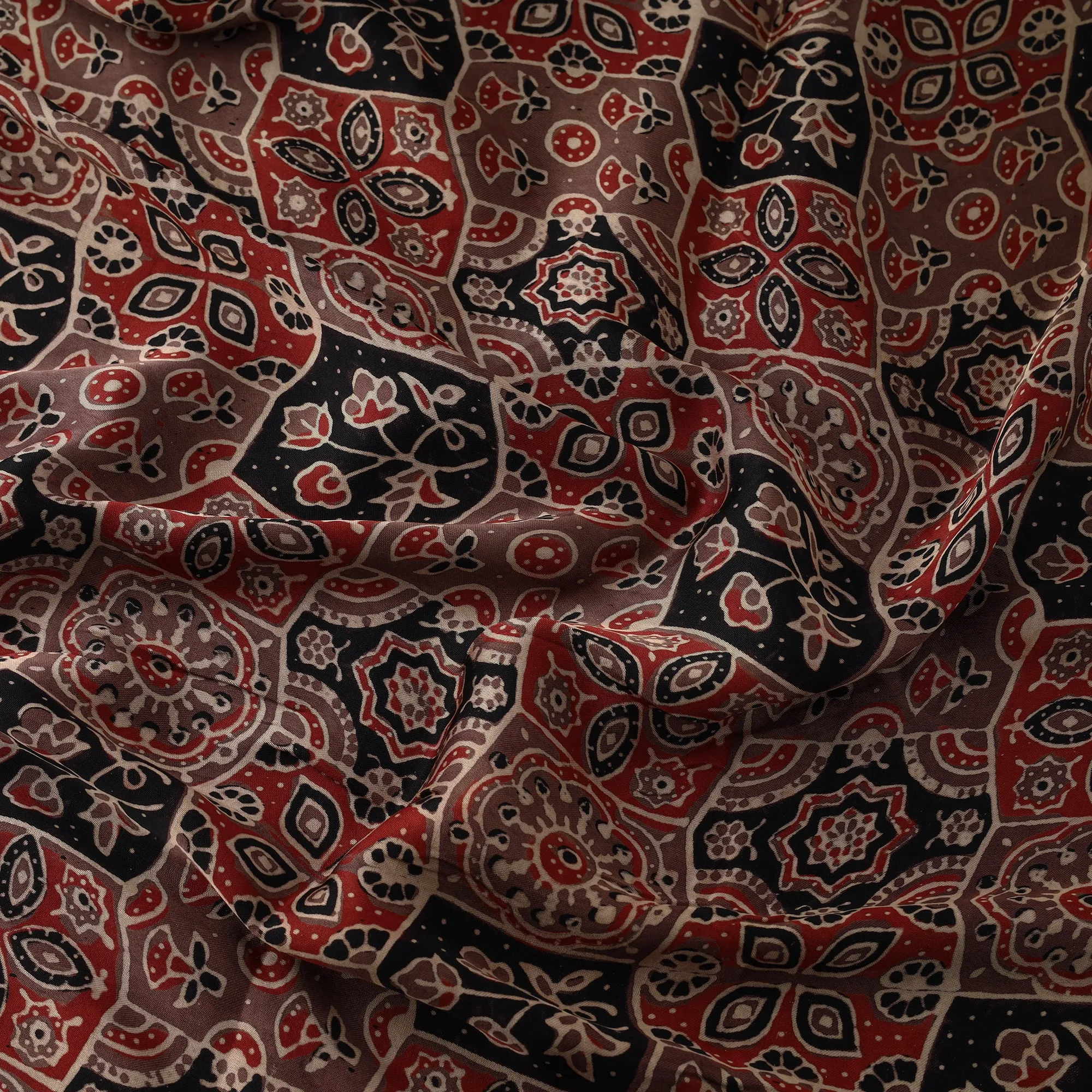 Modal Silk Ajrakh Print Fabric 11