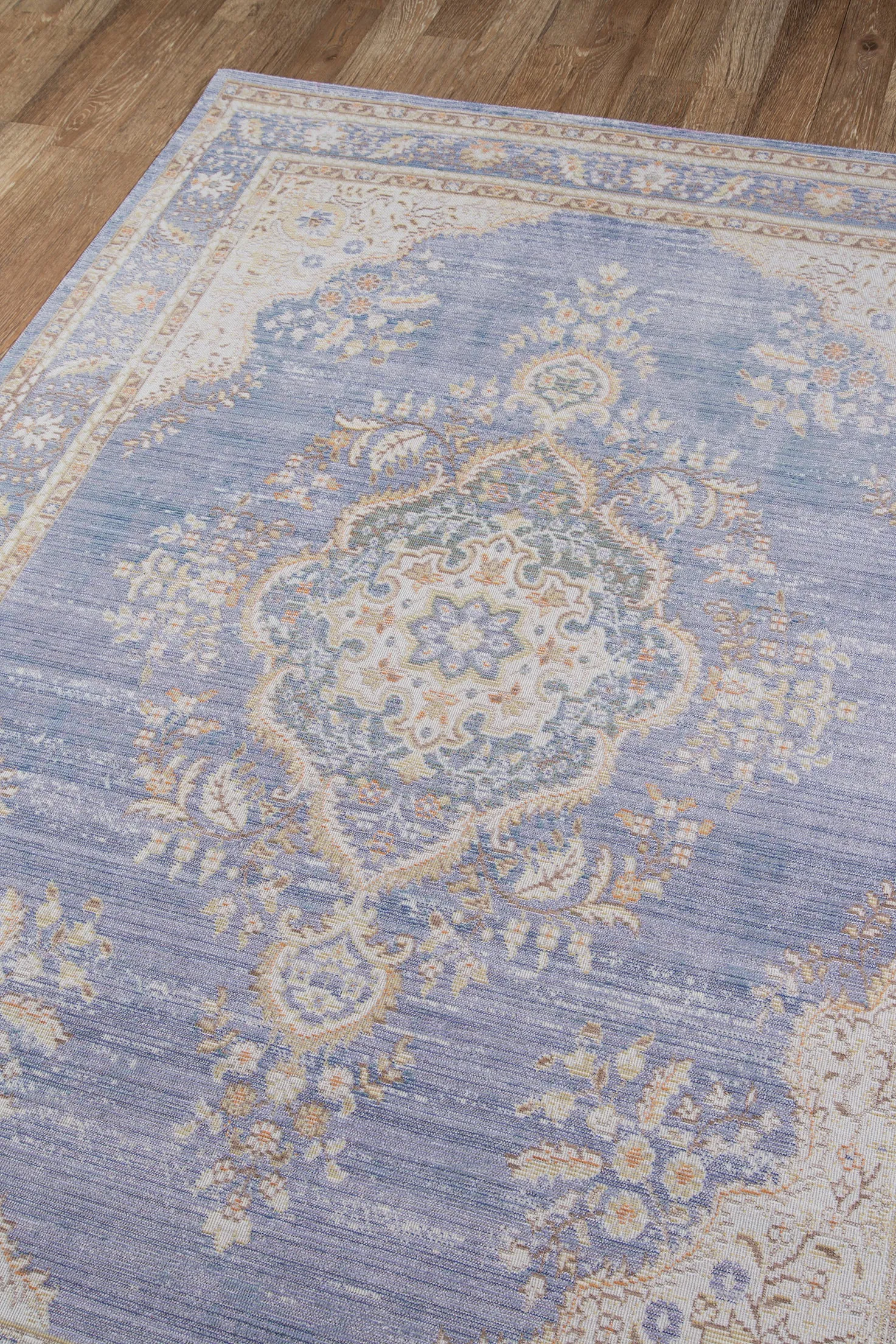 Periwinkle Lavender Blue Vintage Style Rug