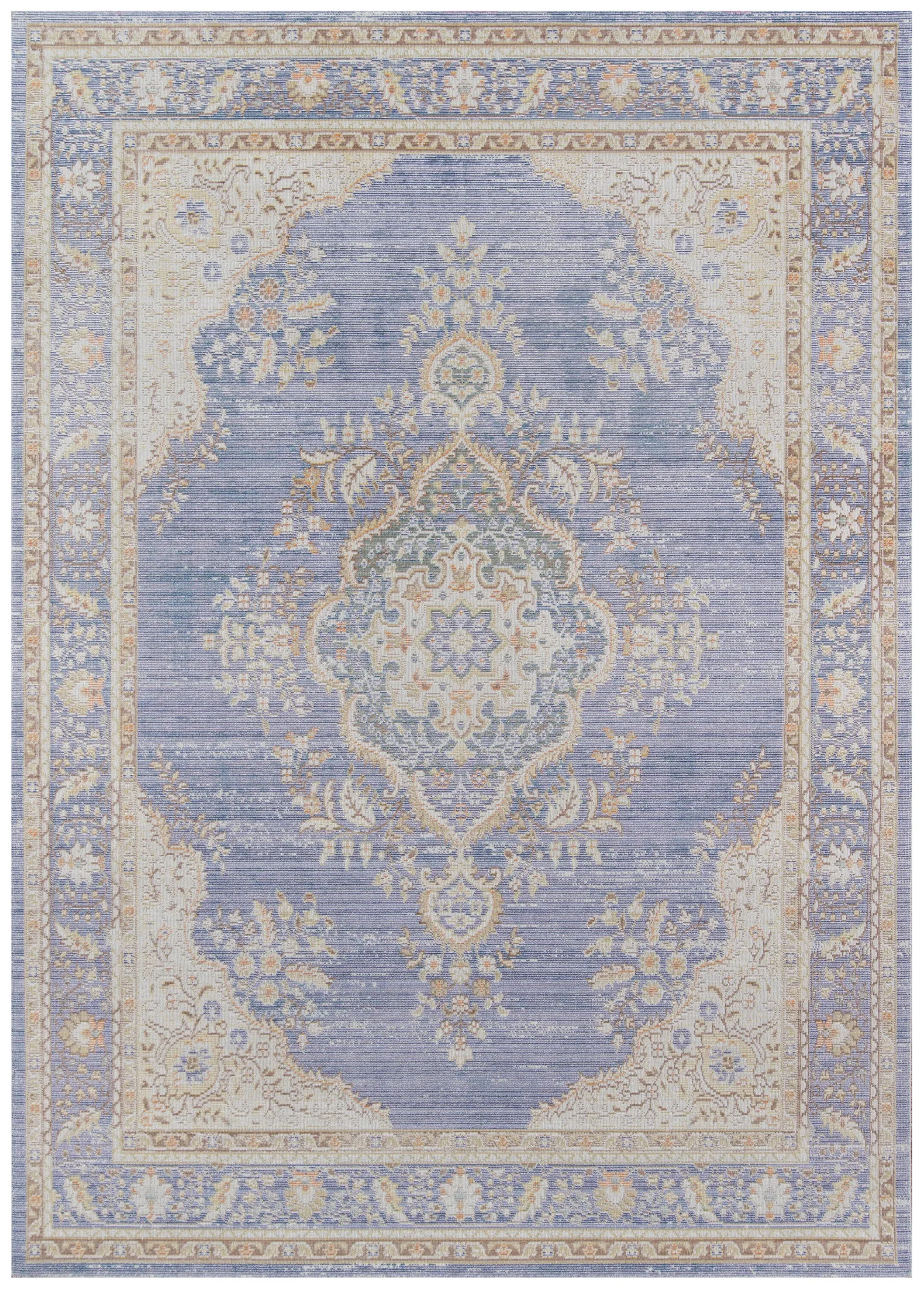 Periwinkle Lavender Blue Vintage Style Rug