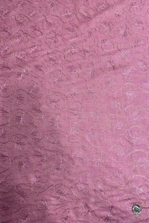 Pink Embroidered Silk Linen MEMT-010-02