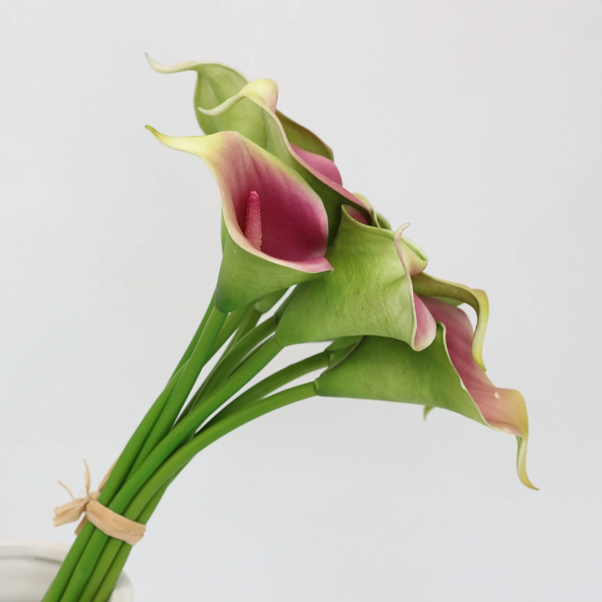 Plum Purple Calla Lily Bouquet Latex Calla Lilies Artificial Flowers