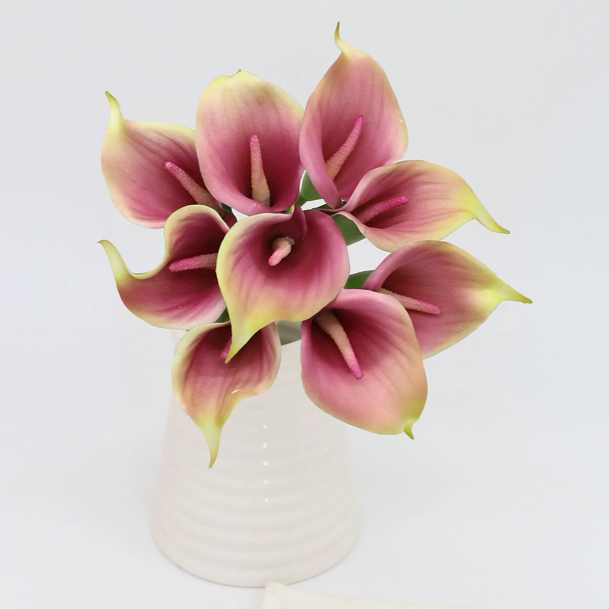 Plum Purple Calla Lily Bouquet Latex Calla Lilies Artificial Flowers