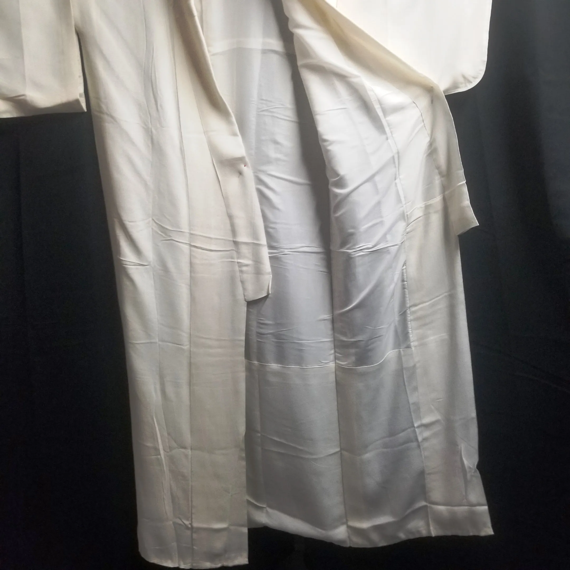 "Solid Ivory" Vintage Japanese Kimono