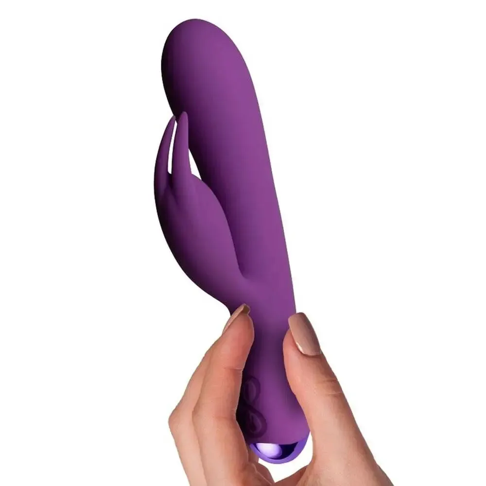 Rocks off Silicone Purple Rechargeable Rabbit Vibrator with 10-functions