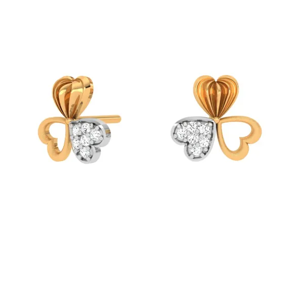 Sensational Shine Diamond Studs Gold Earring