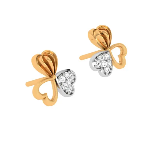 Sensational Shine Diamond Studs Gold Earring