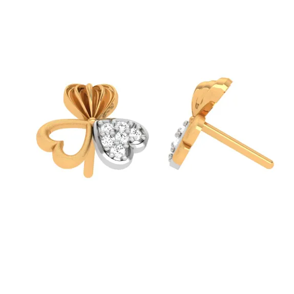 Sensational Shine Diamond Studs Gold Earring