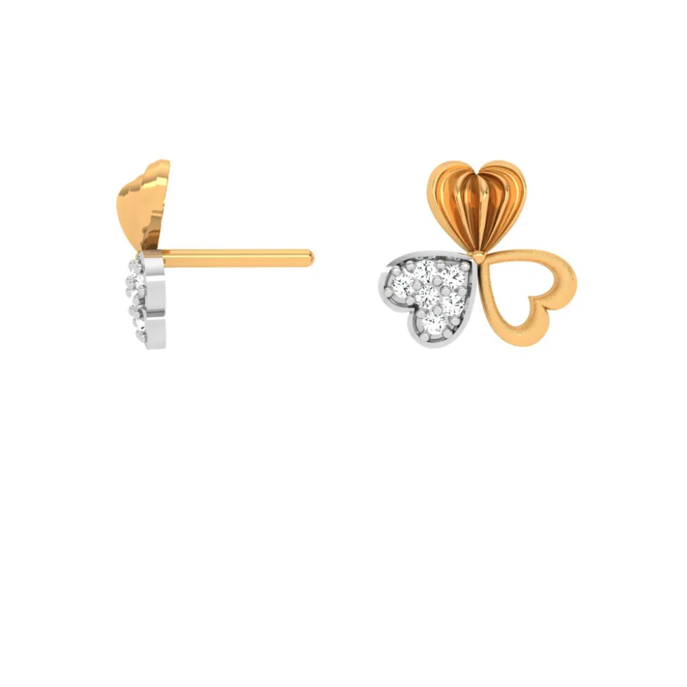 Sensational Shine Diamond Studs Gold Earring