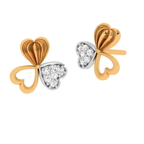 Sensational Shine Diamond Studs Gold Earring