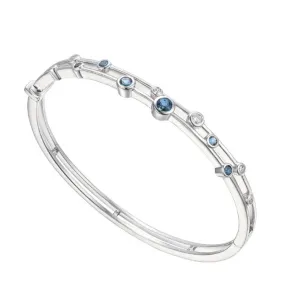 Silver Mini Blue Fantasia Bangle