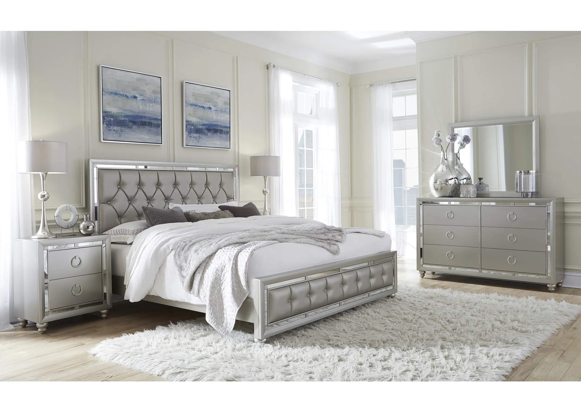 Silver Riley Queen Bed