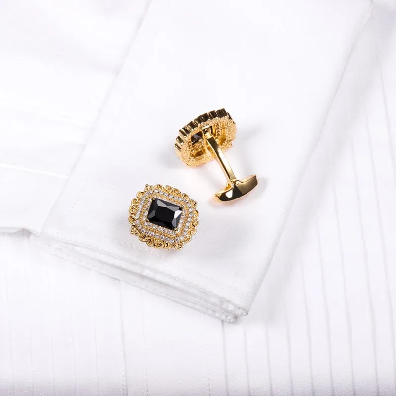 Square Crystal Cufflinks