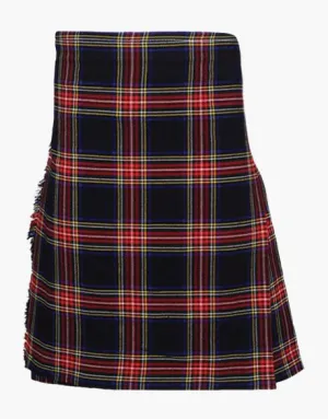 STEWART KILT IN BLACK TARTAN