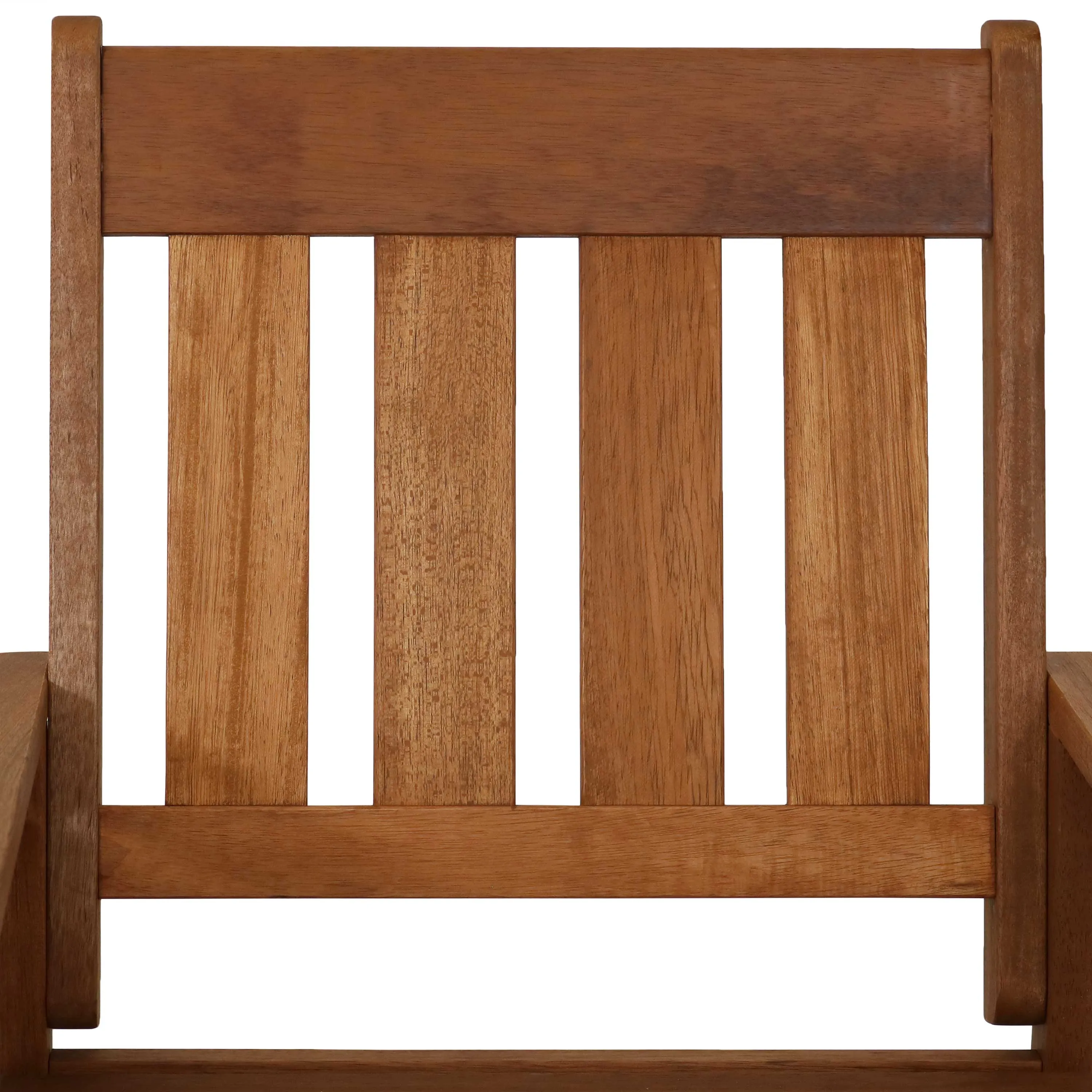 Sunnydaze Meranti Wood Jack-and-Jill Chairs with Attached Table - 65"