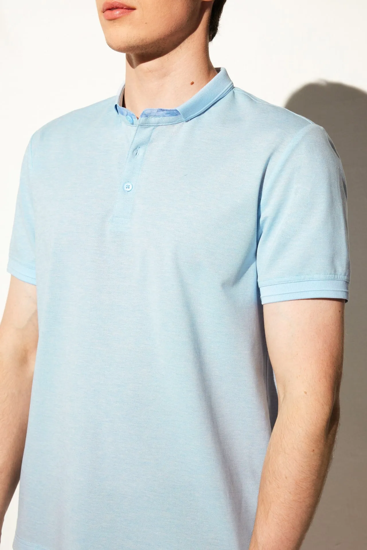 Super Light Mercerized Cotton Stand Collar Polo