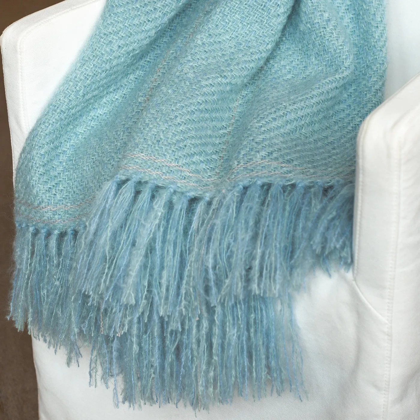 Surf Spray Handwoven Mohair Throw