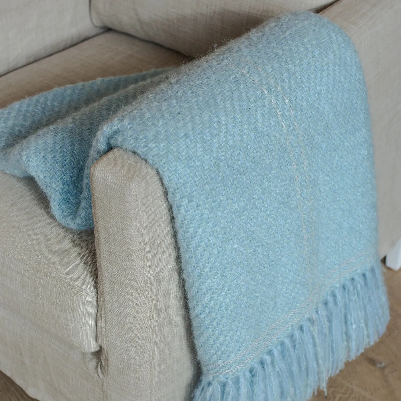 Surf Spray Handwoven Mohair Throw