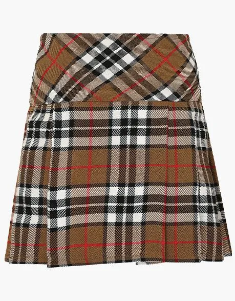 TARTAN MINI SKIRT KILT by CAMEL THOMSON