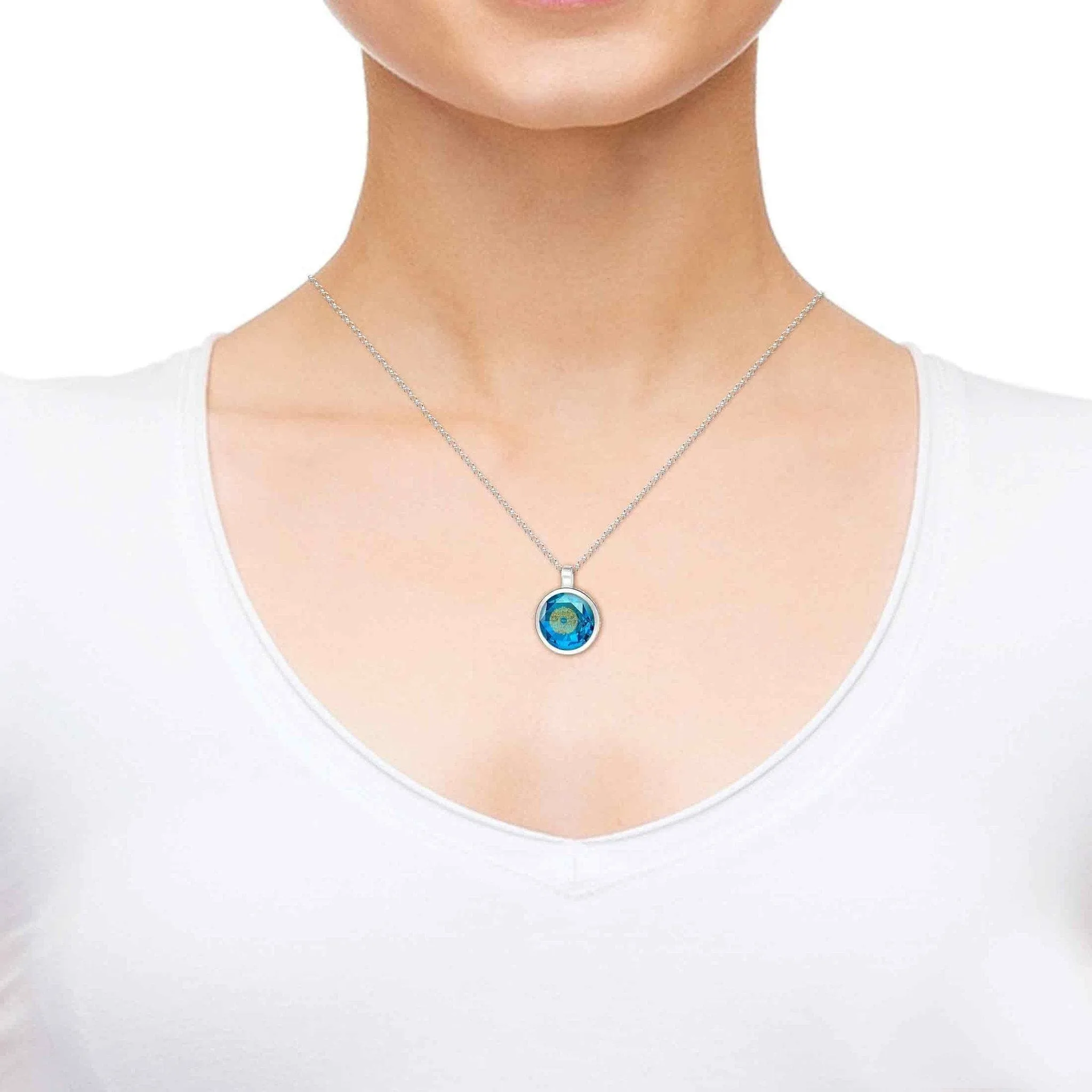 Thank You Mom, 925 Sterling Silver Necklace, Zirconia