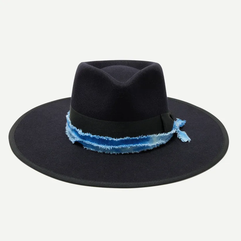 Timeless Elegance Fedora in Midnight Blue