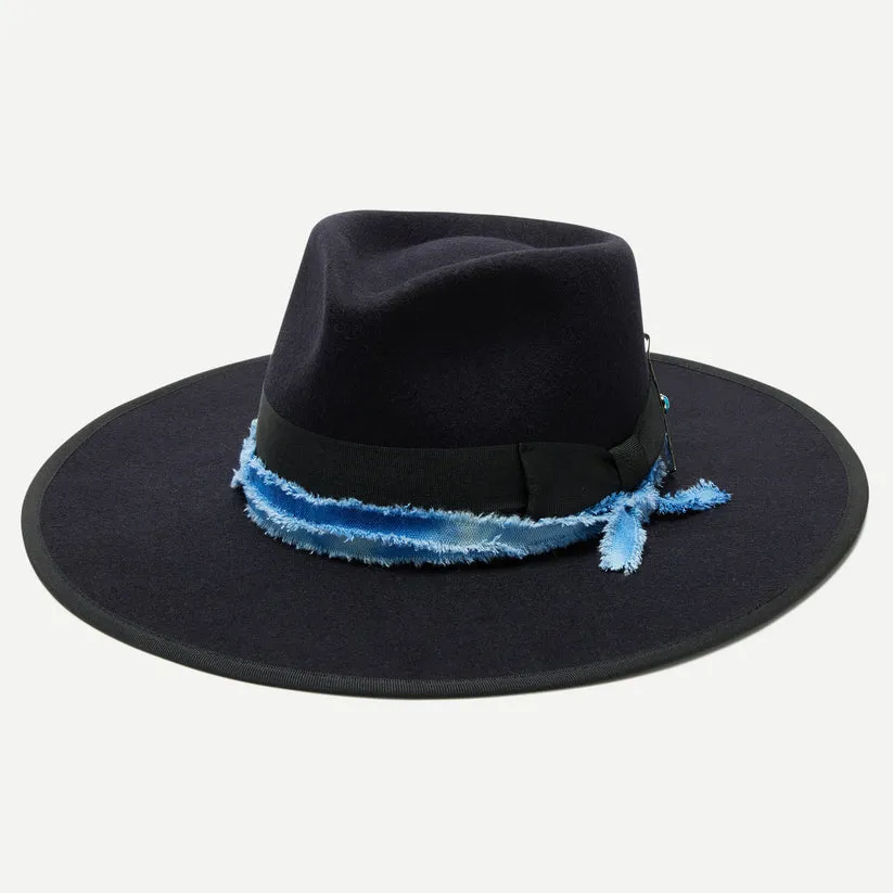 Timeless Elegance Fedora in Midnight Blue