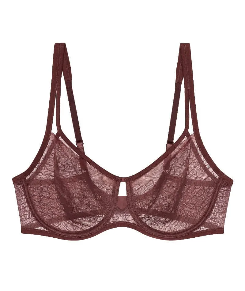 Triumph Signature Sheer Underwired Minimiser Bra - Decadent Chocolate