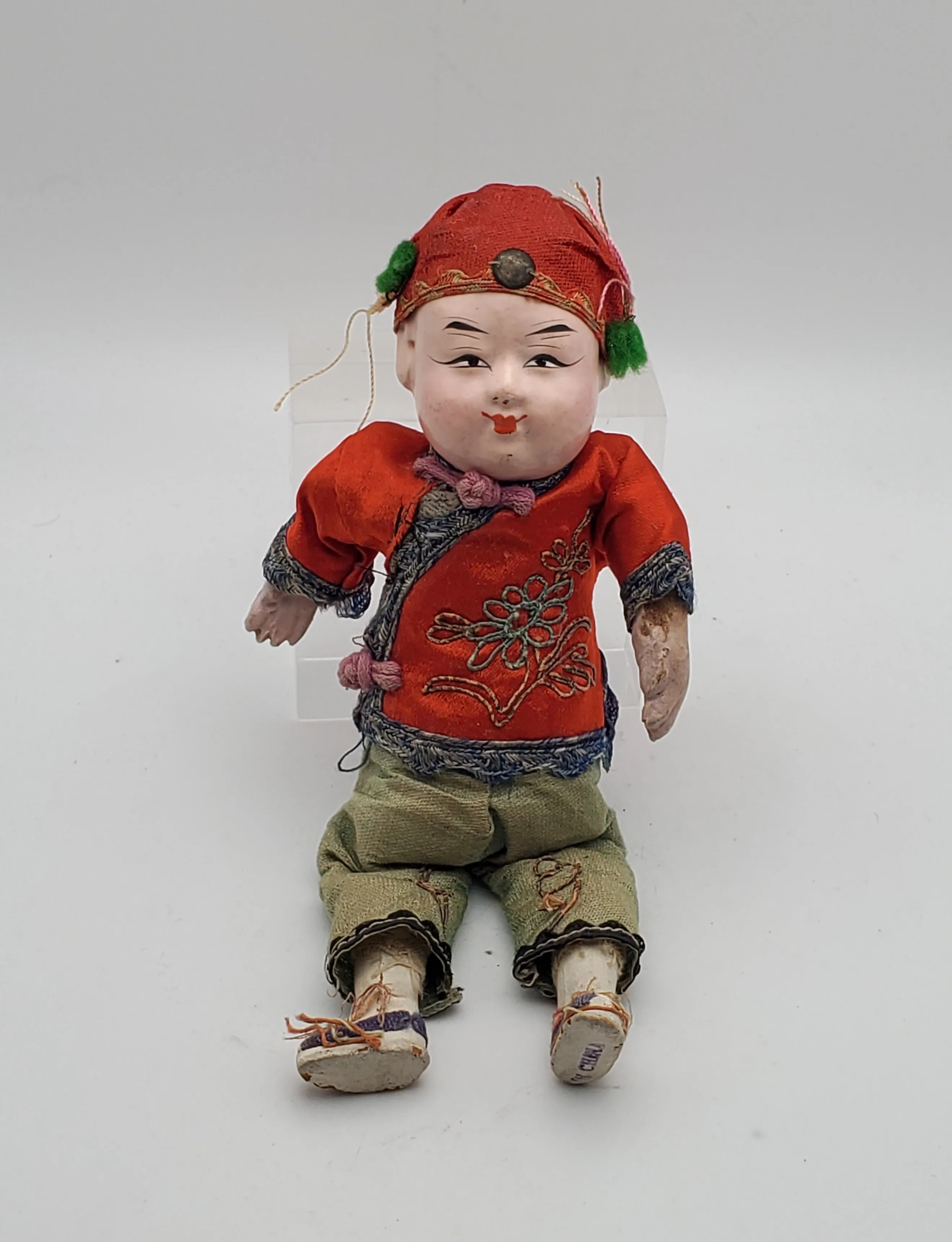 Vintage Chinese Papier Mache Doll