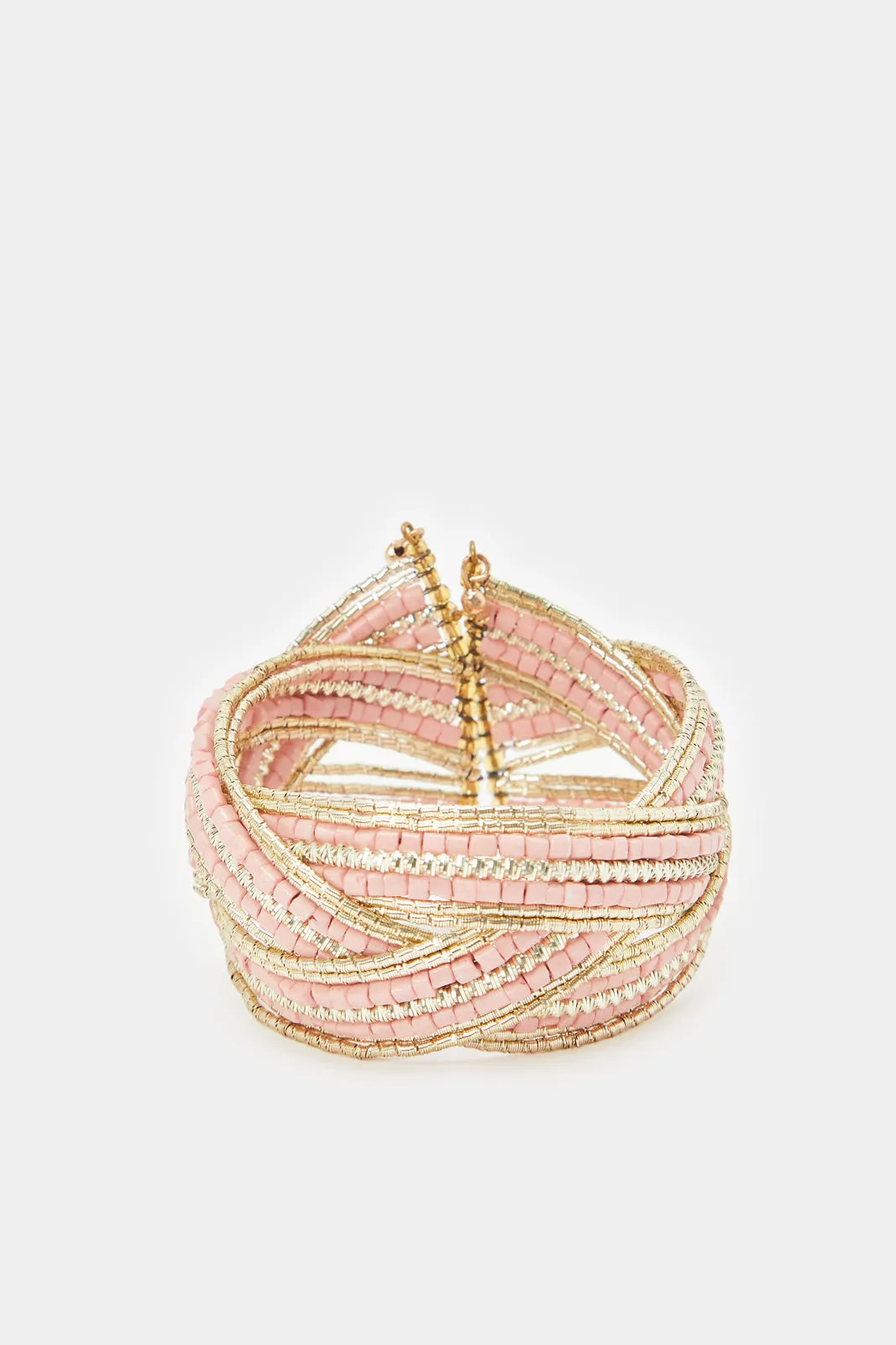 Women Pink Embellished Cuff