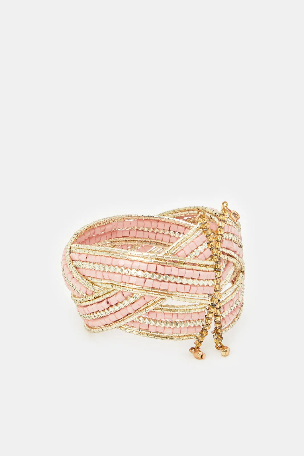 Women Pink Embellished Cuff