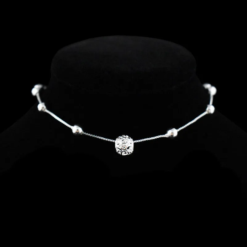 Women's Elegant Silver Anklet