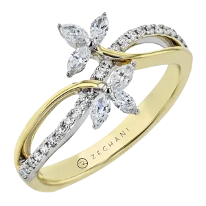 ZR1907 Right Hand Ring in 14k Gold with Diamonds